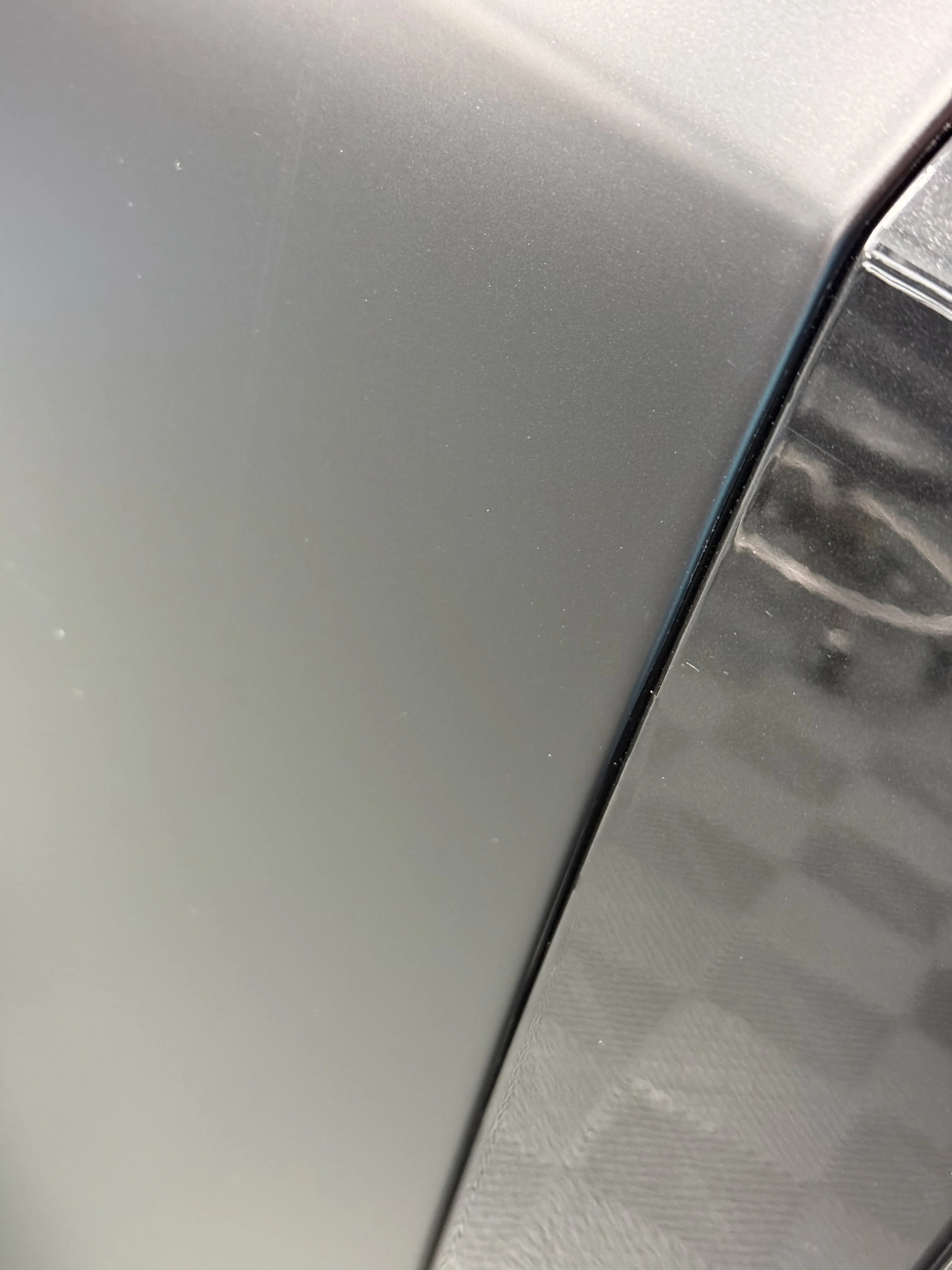 PPF edge wrap detail showing invisible seam line on panel edge